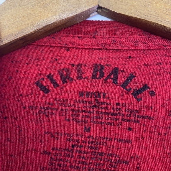 Fireball Whiskey - Vintage Red Fireball Whiskey Graphic Tee Shirt Size Medium - Picture 9 of 10